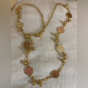 Talbots 34”‎ Long Necklace with Pink & White